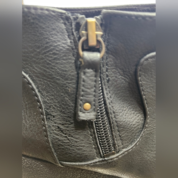 Womens Dr. Scholl's Black Wedge Heel PU Leather Look Ankle Boots Size 10 - Picture 5 of 8